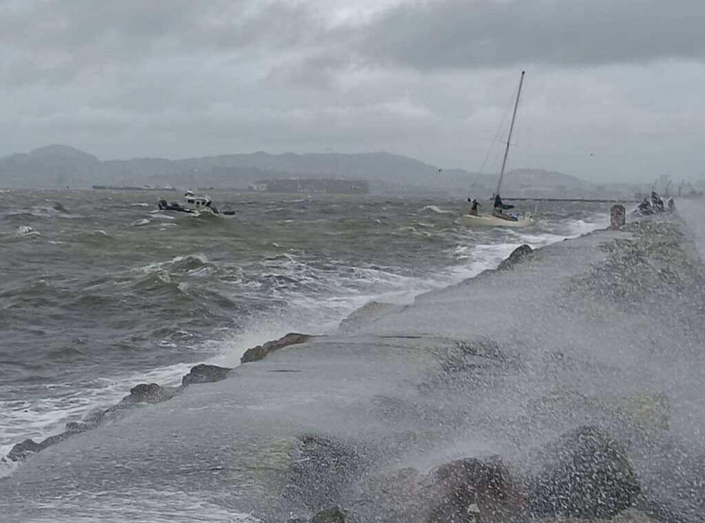 Alameda Post - a sailboat rescue on stormy seas