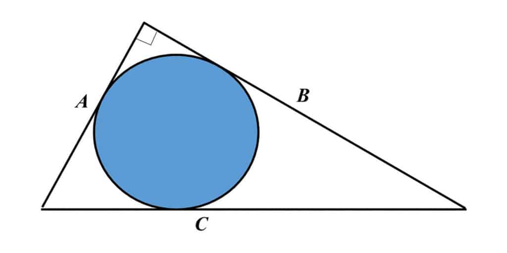Alameda Post - a circle inside of a right angle triangle