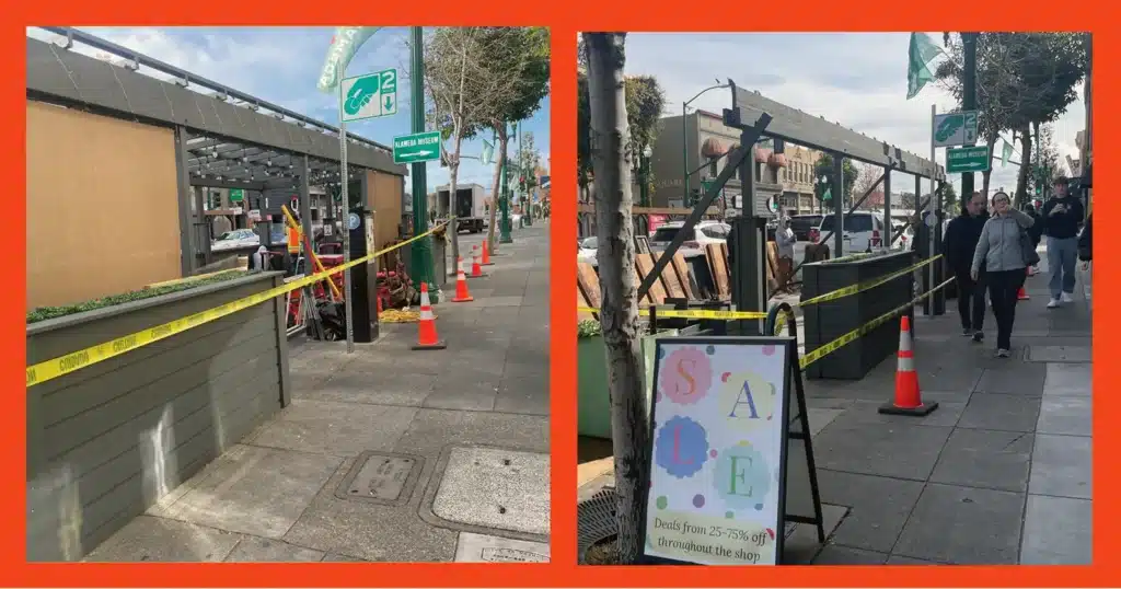 Alameda Post - Burma Superstar parklet being dismantled