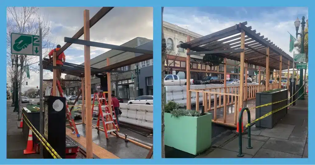Alameda Post - New Burma Superstar parklet being installed