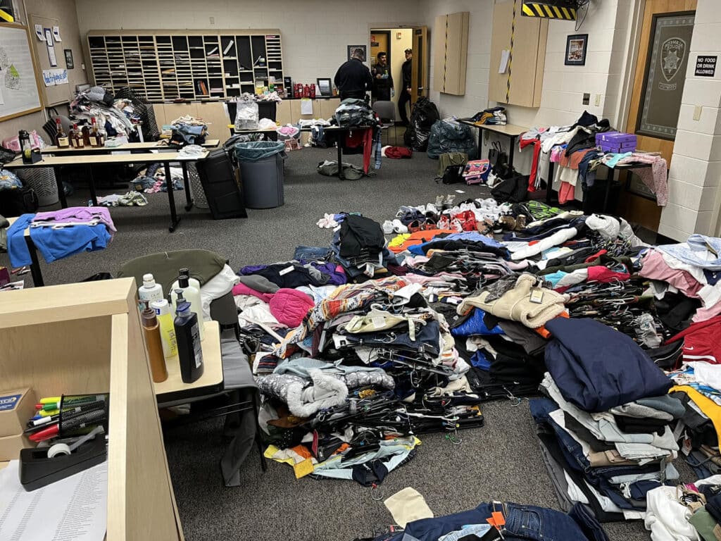 Alameda Post - a room full of stolen merchandise that APD recovered