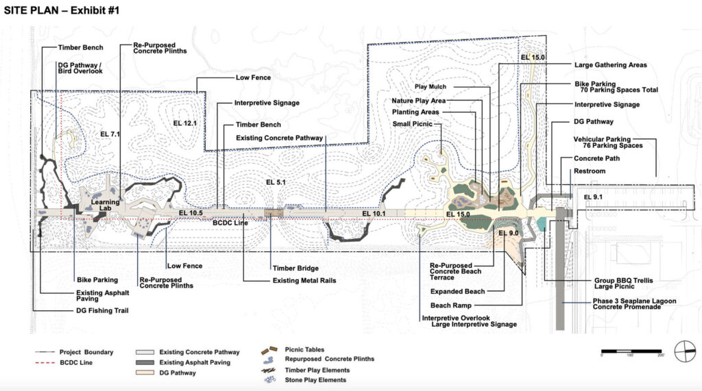 Alameda Post - the site plan map for De-Pave park