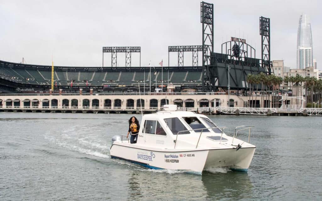 Alameda Post - a Baykeeper patrol boat