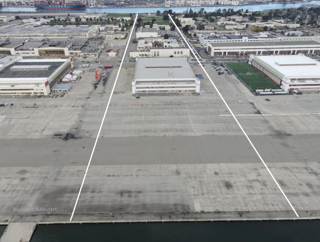 Alameda Post - the "tidelands" at Alameda Point, which is filled in and covered in concrete