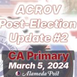 Alameda Post - Alameda County Registrar of Voters Post-Election Update #2