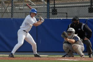 Alameda Post - a baseball batter stands ready at the home plate