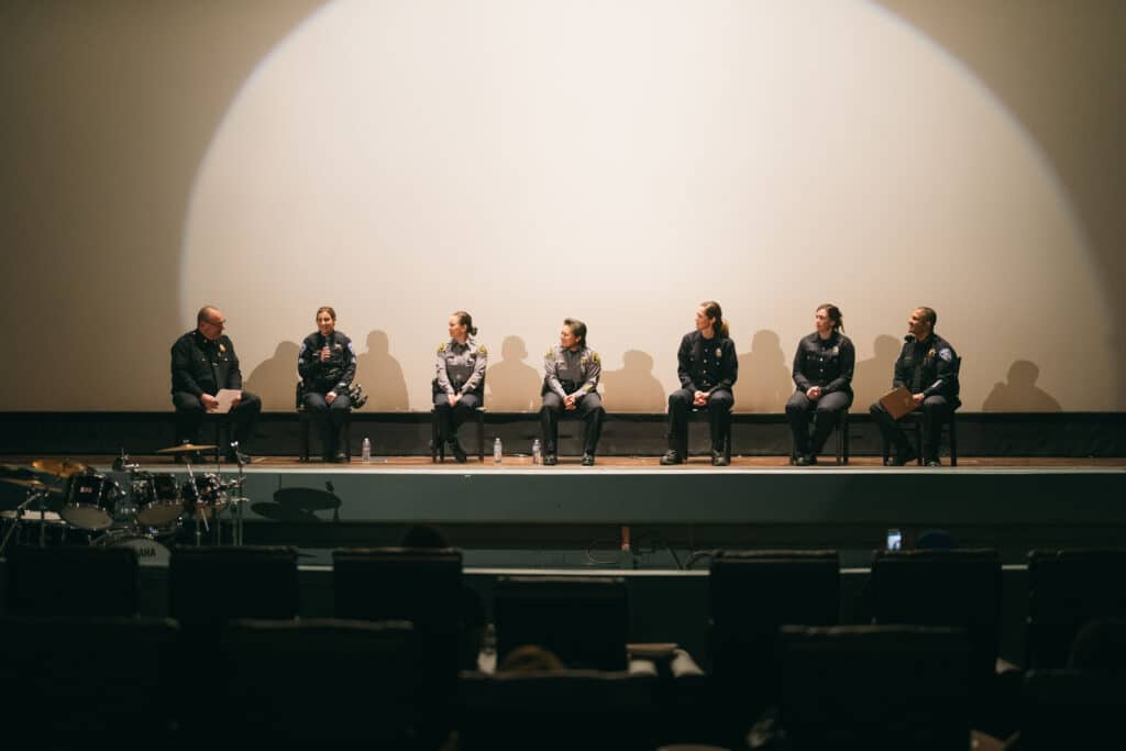 Alameda Post - the female first responder panel onstage at the City of Alameda event