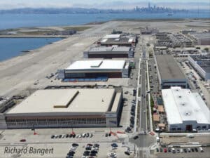 Alameda Post - an aerial photo of Alameda Point, including Building 41