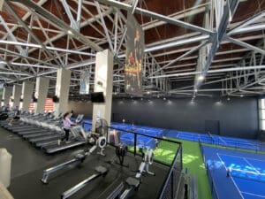Alameda Post - the gym areas and pickleball courts at The HUB