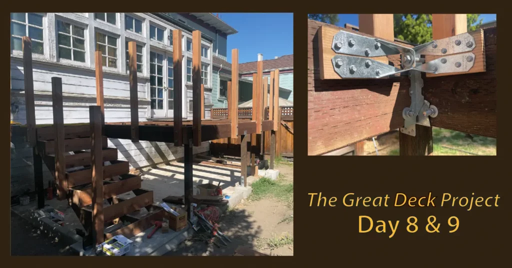 Alameda Post - The Great Deck Project Day 8 showing details of the construction.