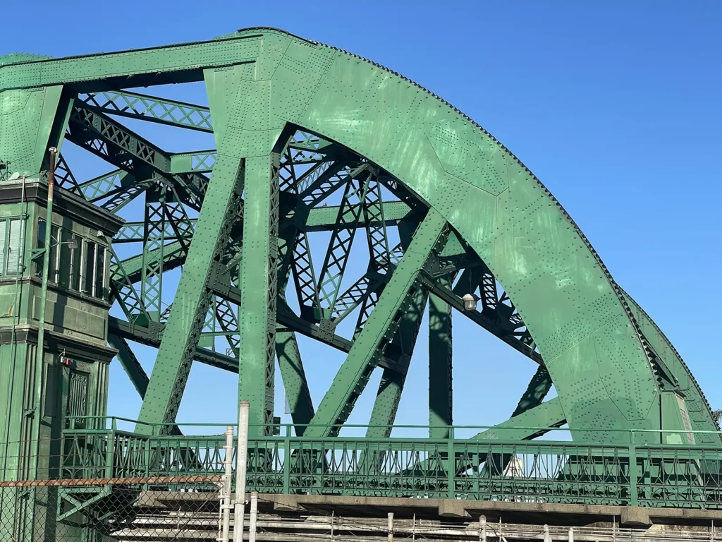Alameda Post - a section of the Park Street bridge, showing the paint has deteriorated