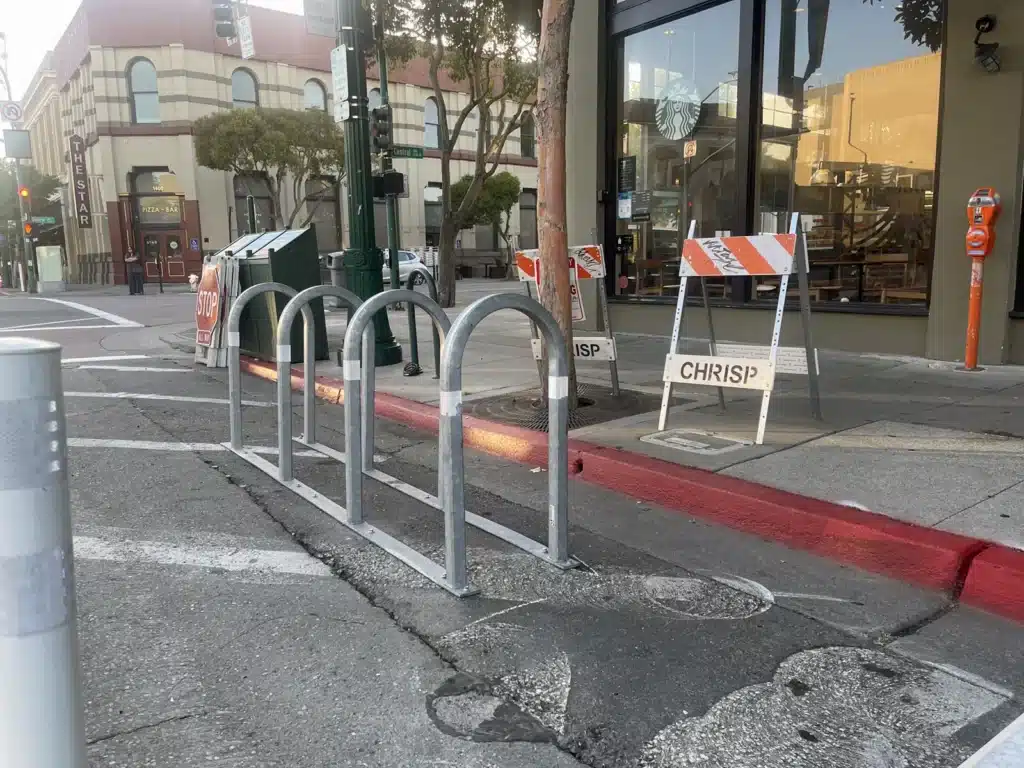 Alameda Post - New bike racks outside the Starbucks on Park Street