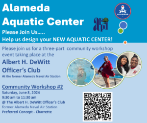 Alameda Post - Flyer for the Alameda Aquatic Center.