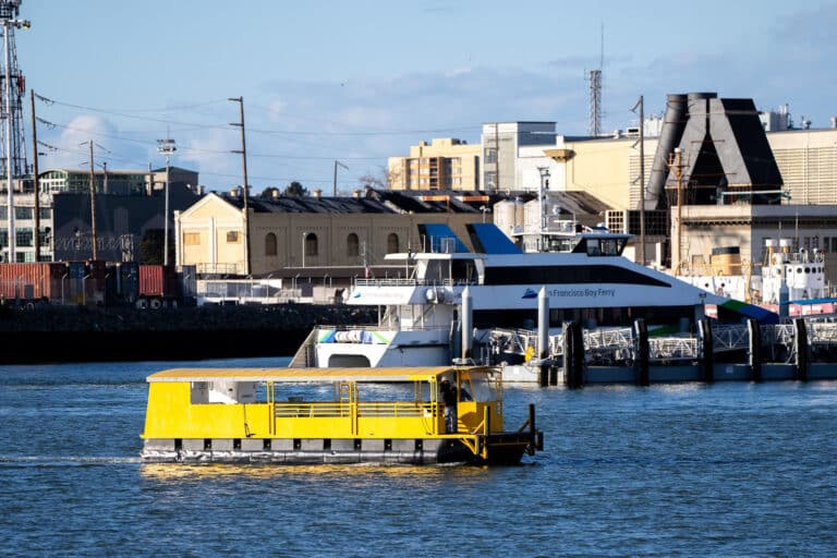 Alameda Post - Woodstock the water shuttle next to the SF Bay Ferry