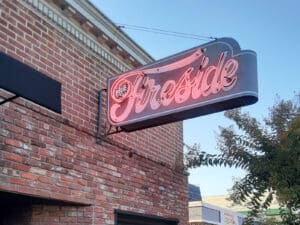 Alameda Post - the neon sign outside of The Fireside
