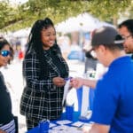 Alameda Post - a booth at a Job Fair