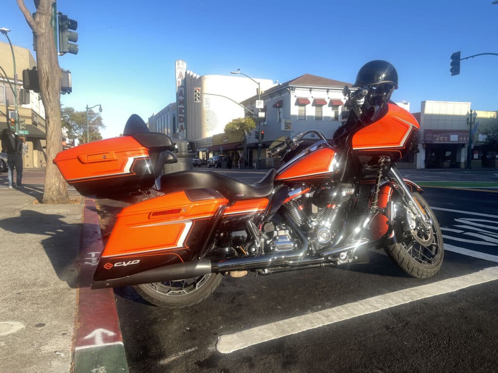 Alameda Post - an orange motorcycle