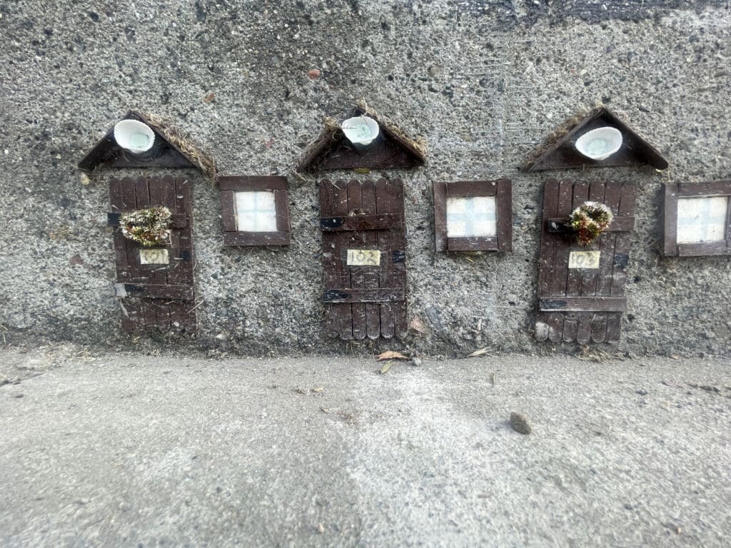 Alameda Post - tiny fairy doors with holiday wreaths