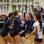 Alameda Post - the Encinal volleyball team celebrates together