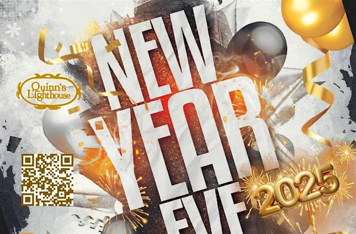 Alameda Post - a graphic for the New Year's Eve party at Quinn's Lighthouse