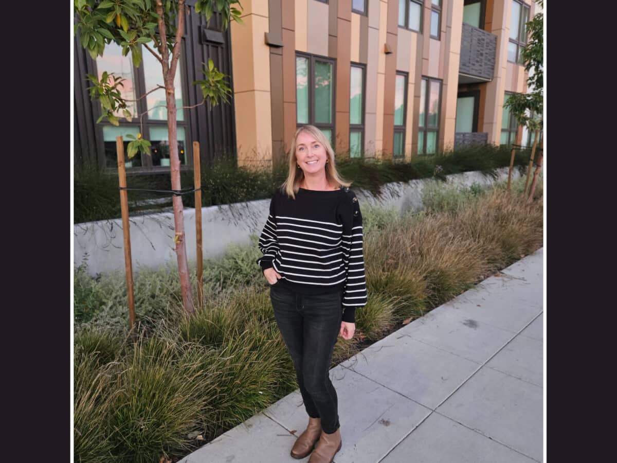 Alameda Post - Julia Ownes poses outside and smiles