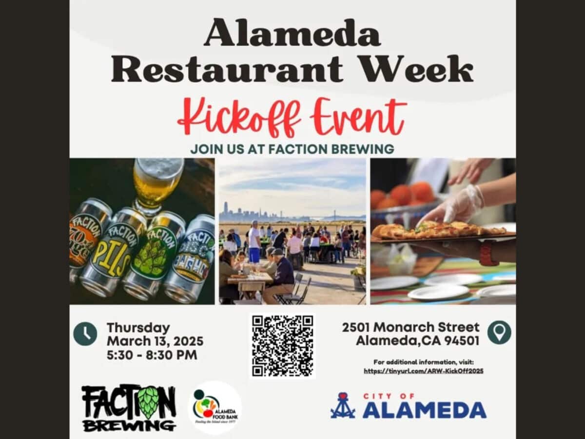 Alameda Post - the poster for the Alameda Restaurant Week Kickoff Event