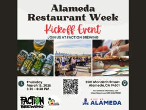 Alameda Post - the poster for the Alameda Restaurant Week Kickoff Event