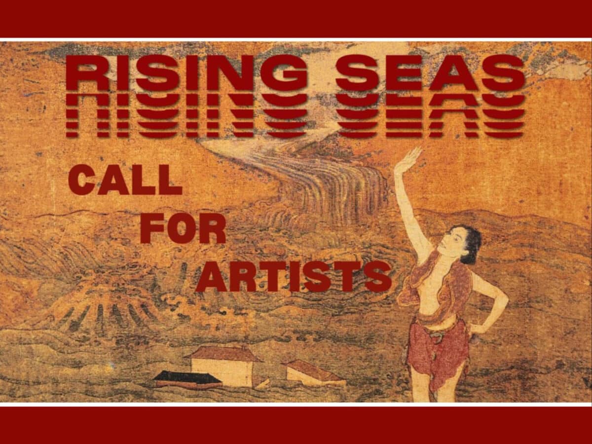 Alameda Post - a piece of art with the words "Rising Seas Call for Artists"