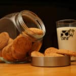 Alameda Post - a jar of cookies and glass of milk