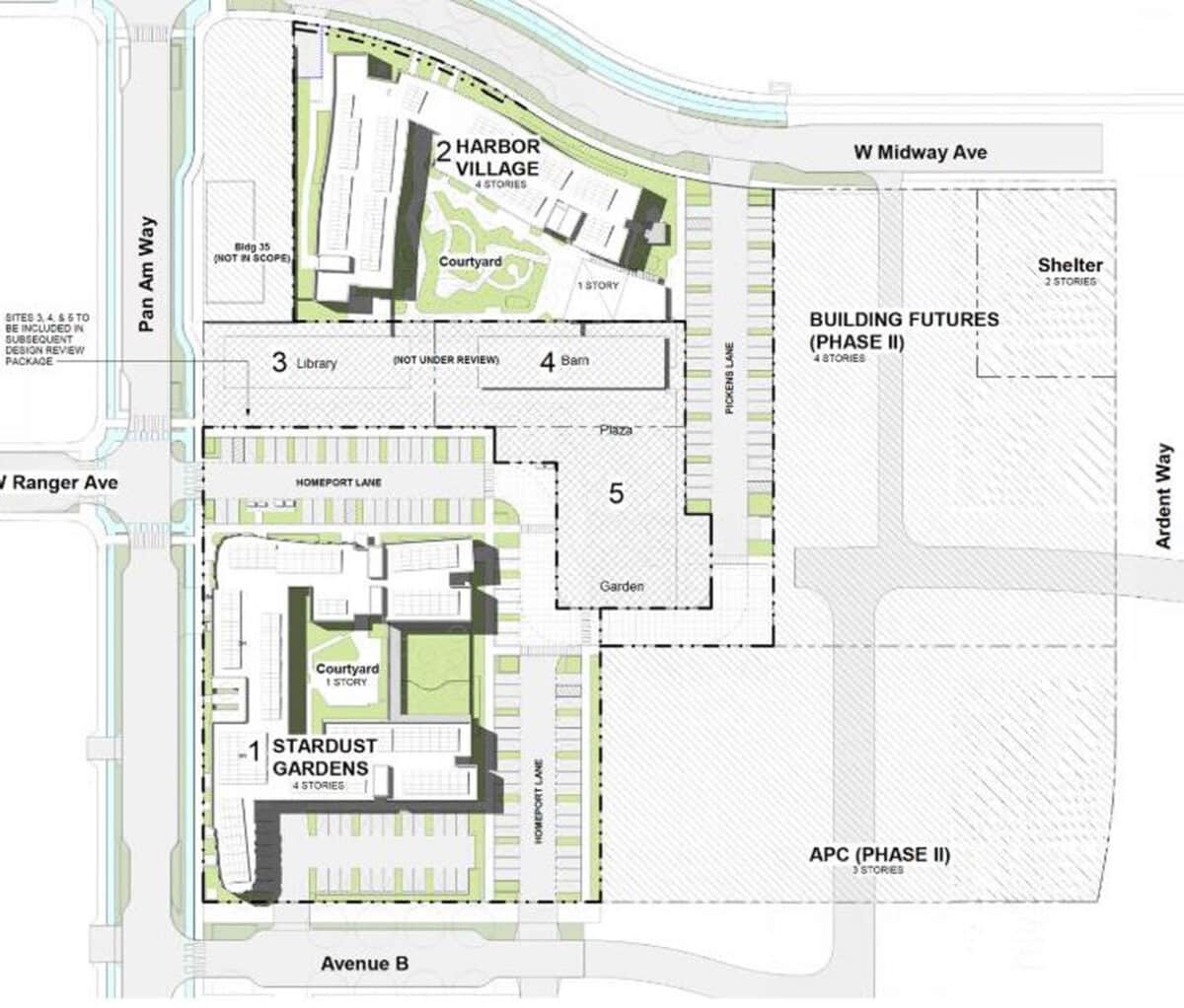 Alameda Post a site map for RESHAP projects at Alameda Point
