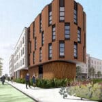Alameda Post - a render of an apartment building at Stardust Gardens