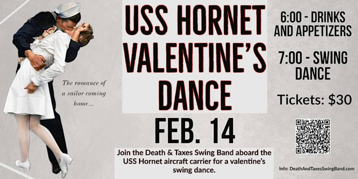 Alameda Post - the poster for the USS Hornet Valentine's Dance