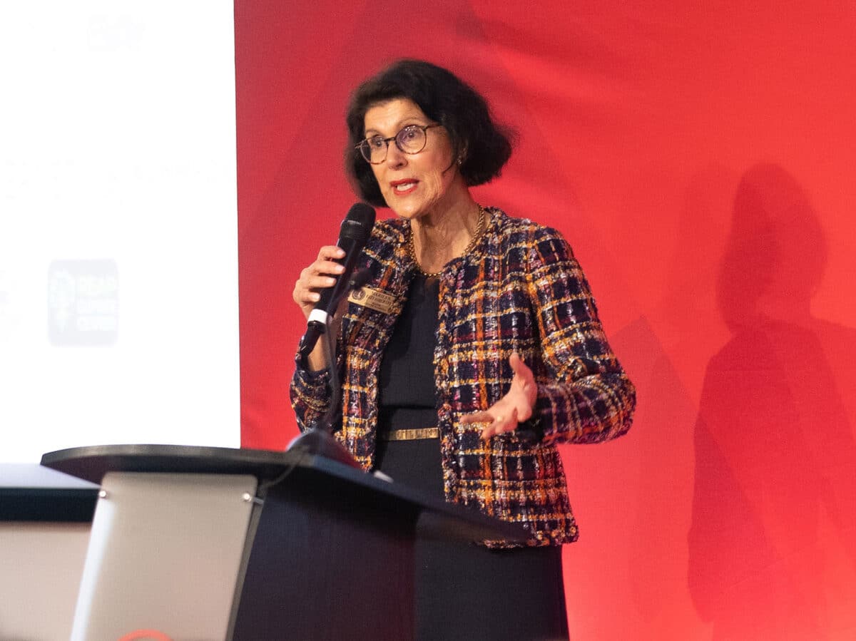 Alameda Post - Marilyn Ezzy Ashcraft speaks at Alameda State of the City 2025. Photo © Maurice Ramirez.