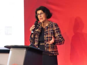 Alameda Post - Marilyn Ezzy Ashcraft speaks at Alameda State of the City 2025. Photo © Maurice Ramirez.
