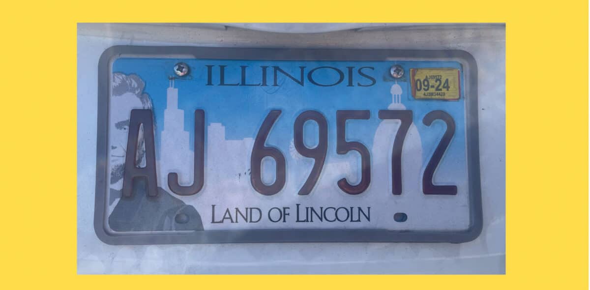 Alameda Post - an Illinois license plate