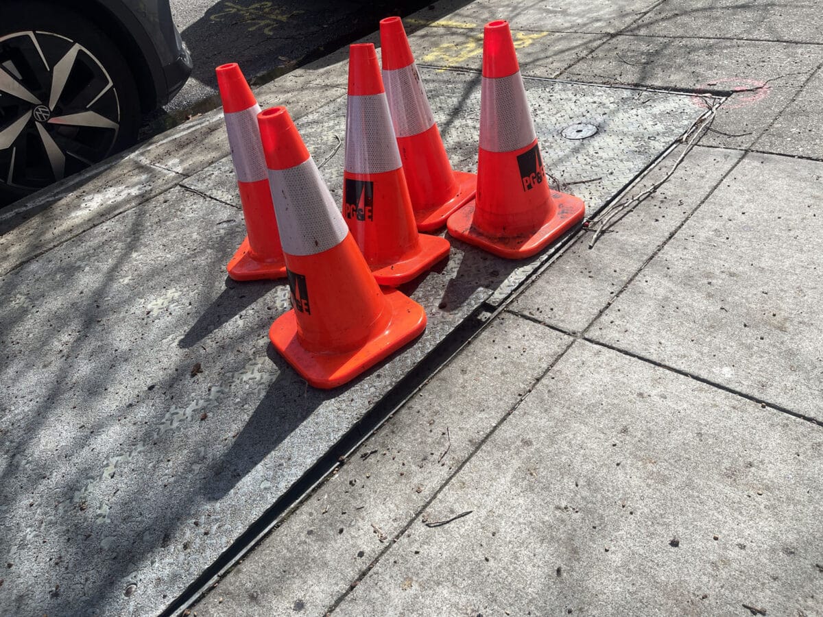 Alameda Post - a group of traffic cones