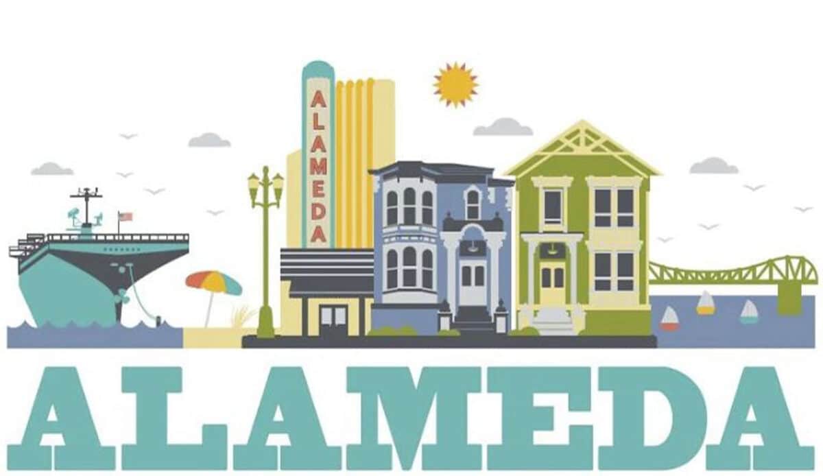 Alameda Post - a graphic that says Alameda