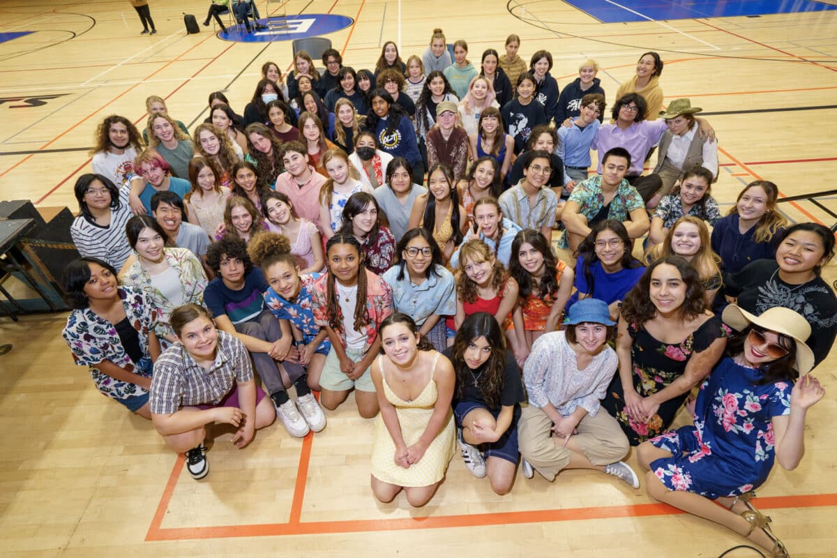 Alameda Post - a group photo of the cast and crew of Mamma Mia