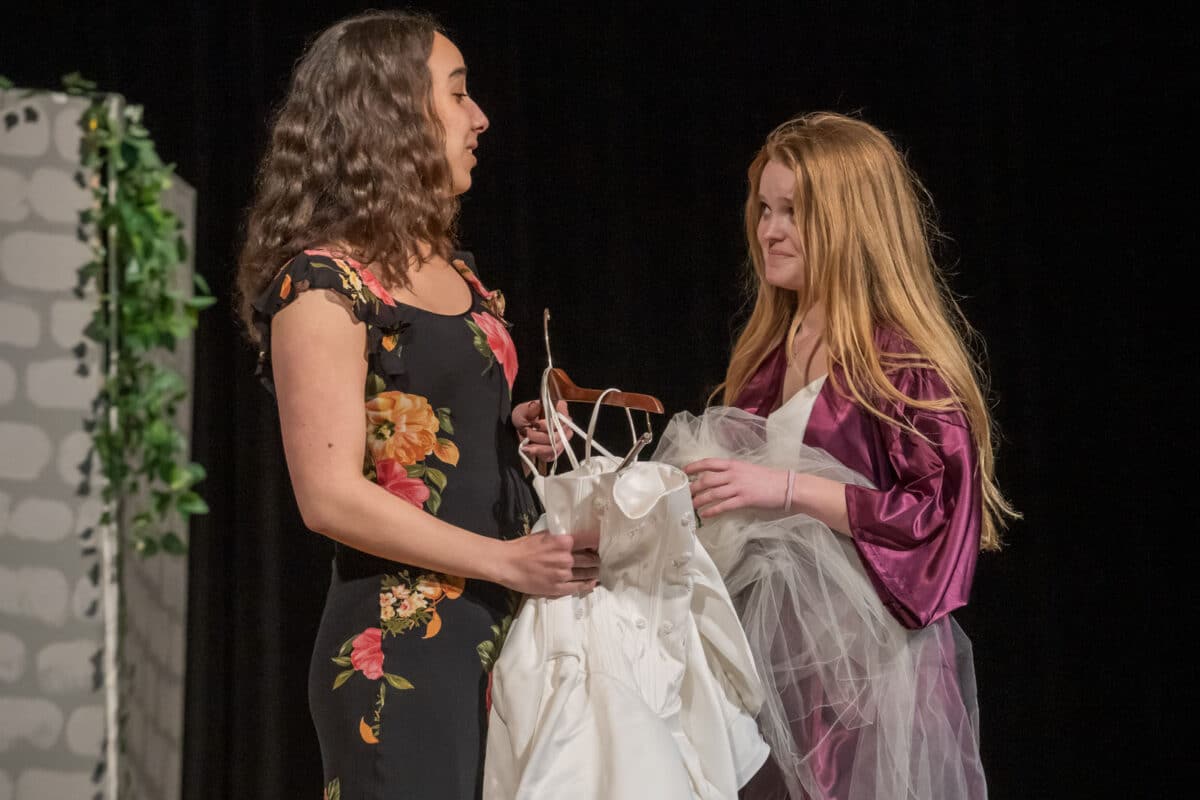 Alameda Post - two actors onstage in Encinal High School drama department's Mamma Mia