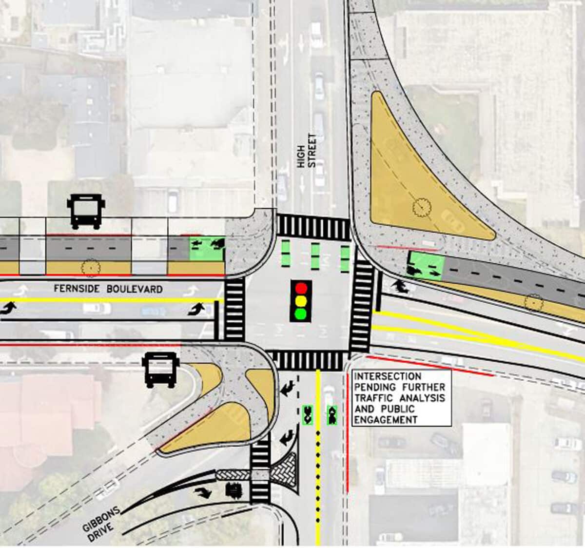 Alameda Post - a design for the Fernside and High Street intersection