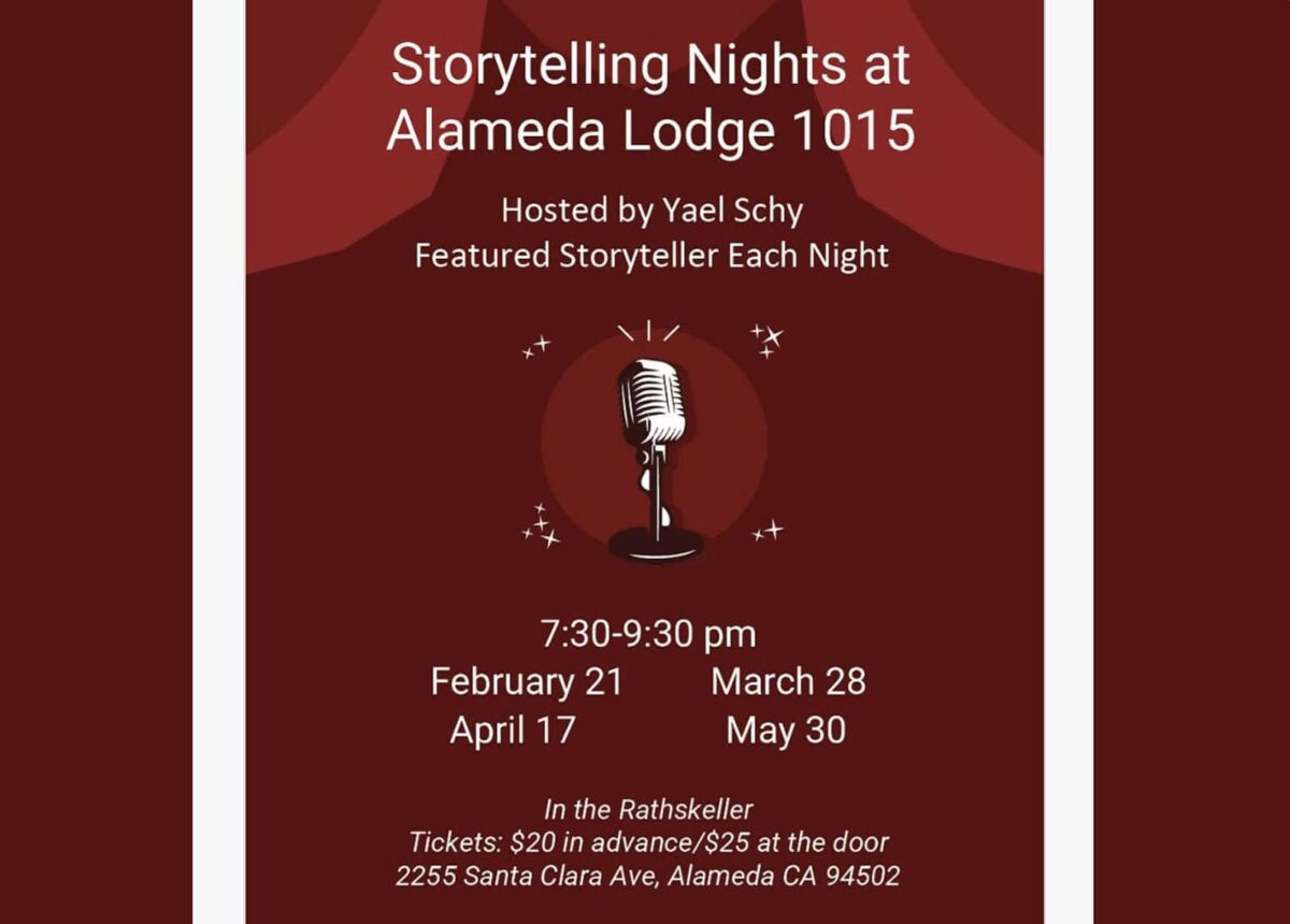Alameda Post - a poster for Storytelling Nights at Alameda Lodge 1015