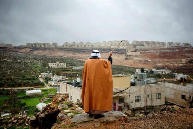 Alameda Post - a person stands and looks out over Wadi Foquin