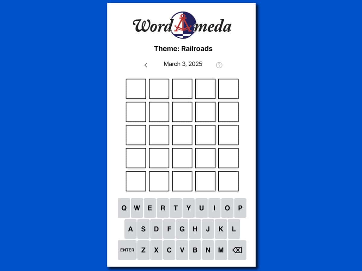 Alameda Post - a screenshot of the Wordameda puzzle game