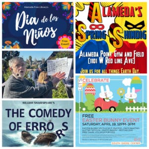 Alameda Post - a collage of posters for events this week in Alameda
