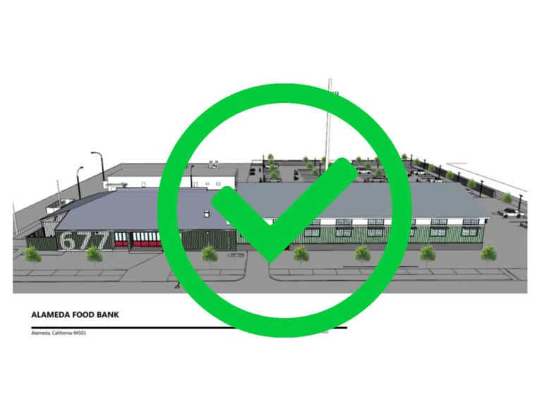 Alameda Post - the drawing for the new Alameda Food Bank building at Alameda Point