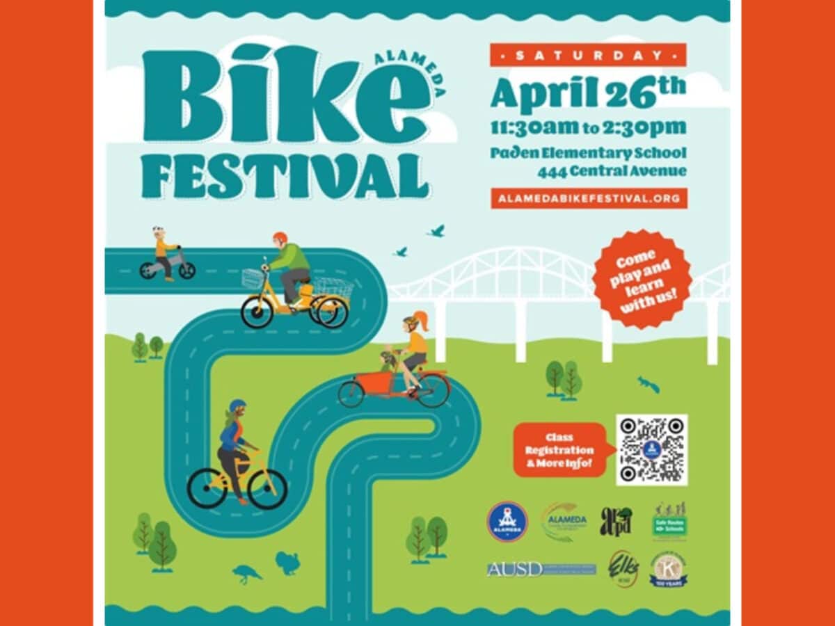 Alameda Post - the poster for the Alameda Bike Festival on April 26