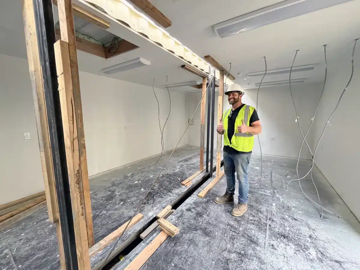 Alameda Post - interior photo of the containers that will become the surgical suite