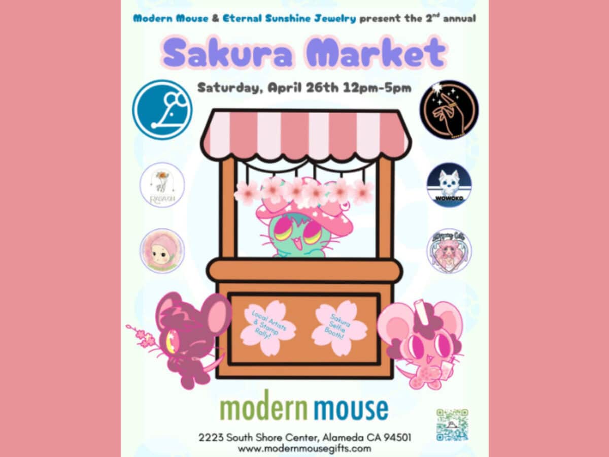 Alameda Post - the poster for the Sakura Market at Modern Mouse