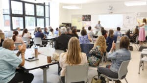 Alameda Post - an AUSD classroom full of staff and teachers
