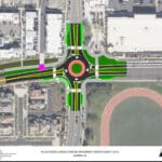 Alameda Post - a design of the Willie Stargell Avenue Complete Street Corridor Project which places a roundabout at fifth street